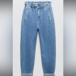 Zara Baggy Paperbag Jeans Size 6